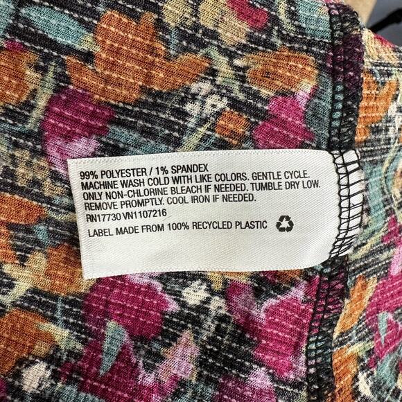 Ava & Viv Floral Boho Peasant Blouse Womens Size 2X Balloon Sleeve Stretch Top - Picture 6 of 7